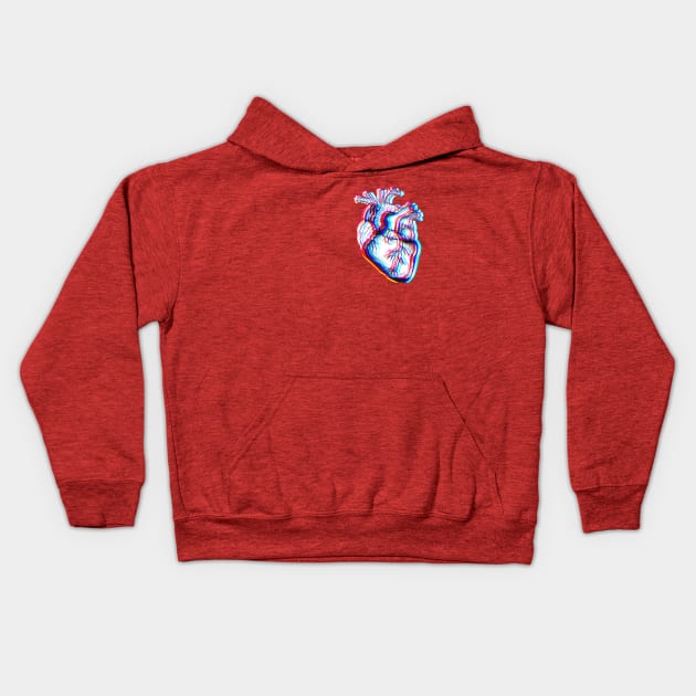 Human Heart Kids Hoodie by Red